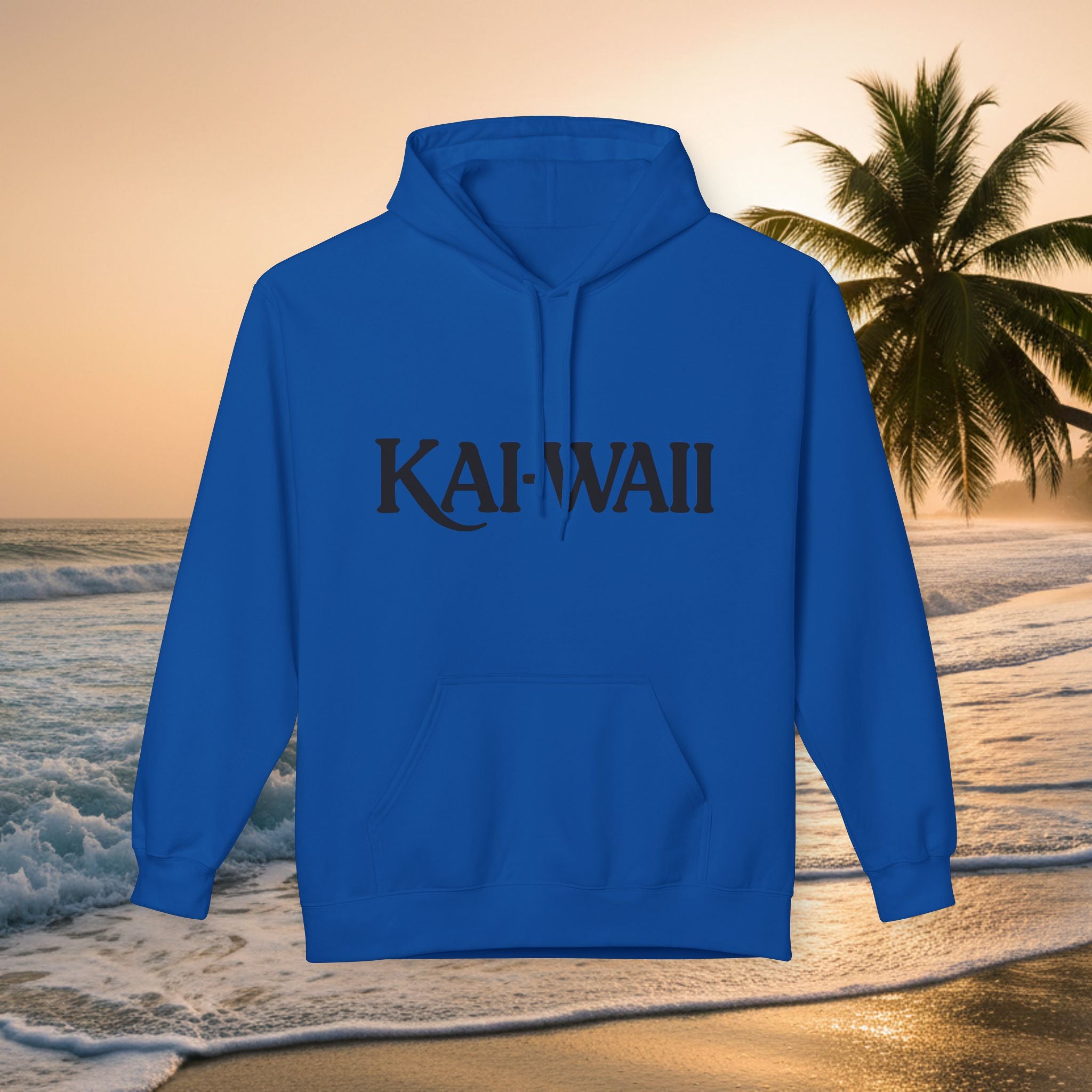 KAI-WAII Bold Text Hoodie — Minimalist Streetwear Pullover