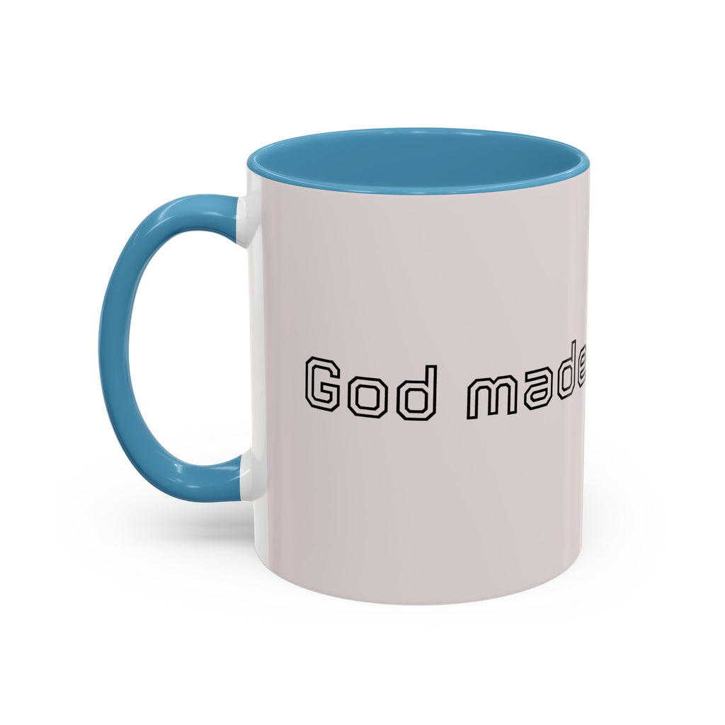 Motivational Accent Coffee Mug — "God Made It Happen" Inspirational Latte Mug