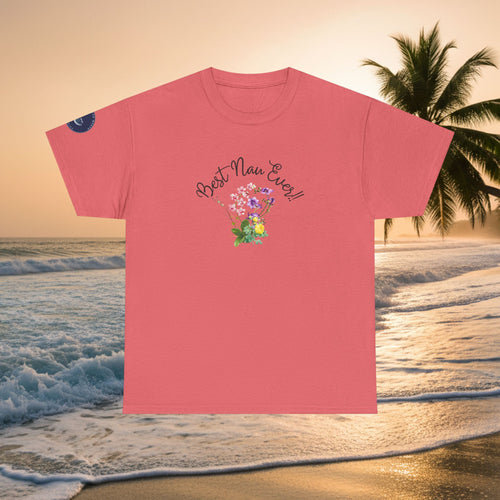 'Best Nau Ever' Floral T-Shirt — Gift Tee for Grandma, Mother's Day & Birthday