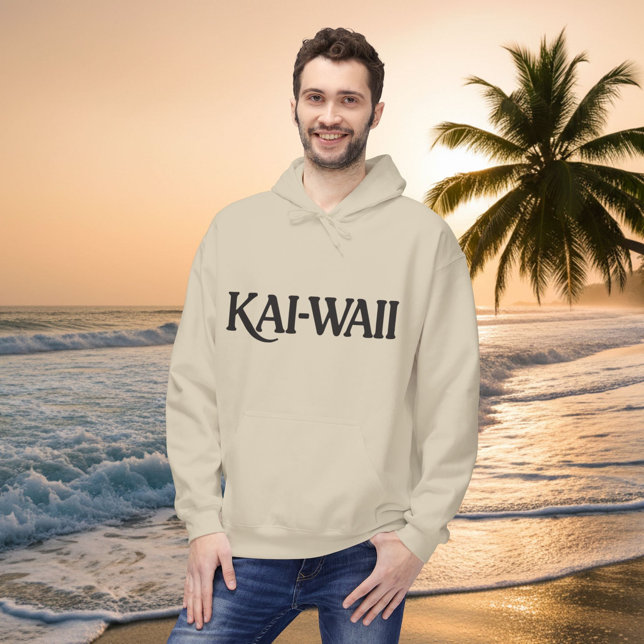 KAI-WAII Bold Text Hoodie — Minimalist Streetwear Pullover