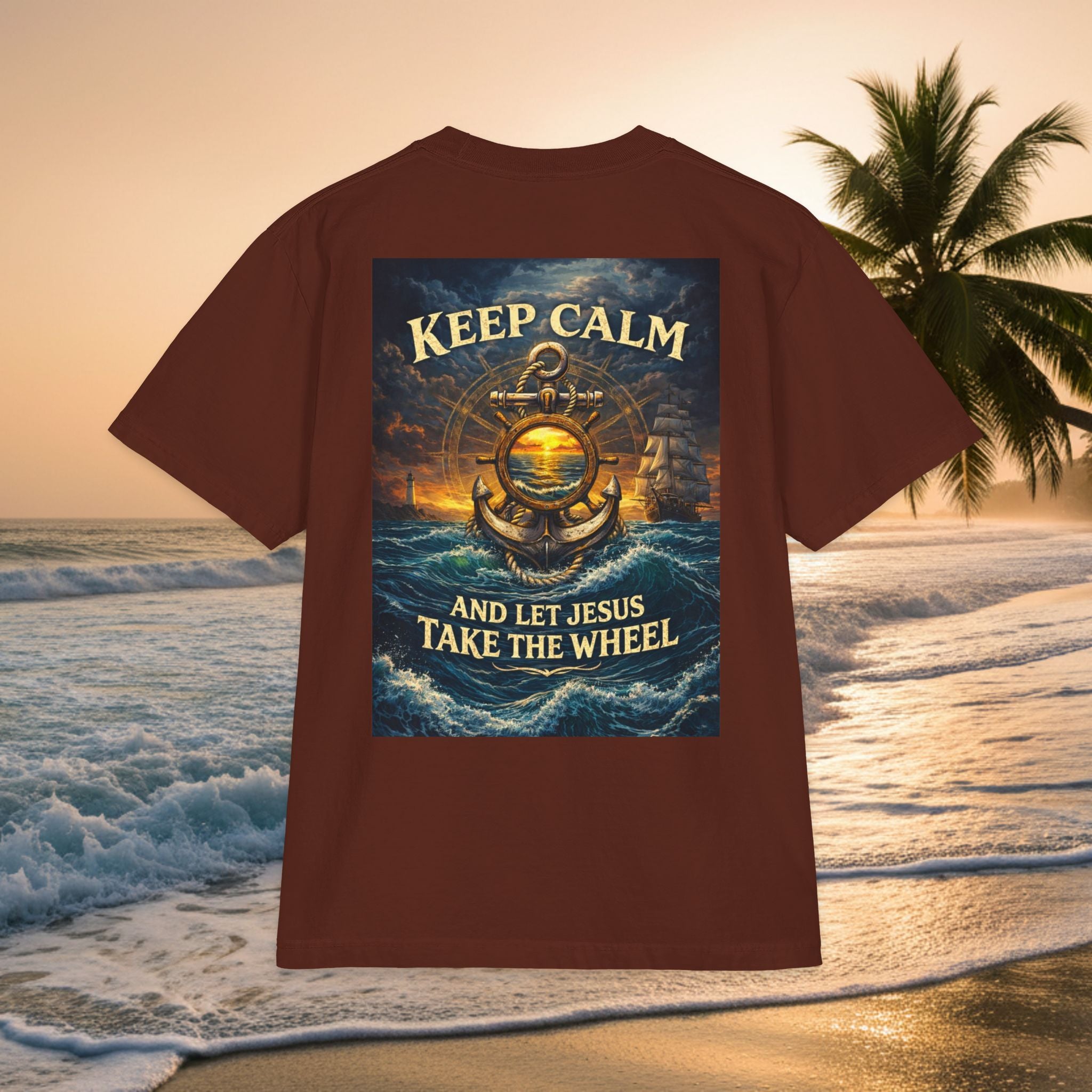 Keep Calm And Let Jesus Take The Wheel T‑Shirt