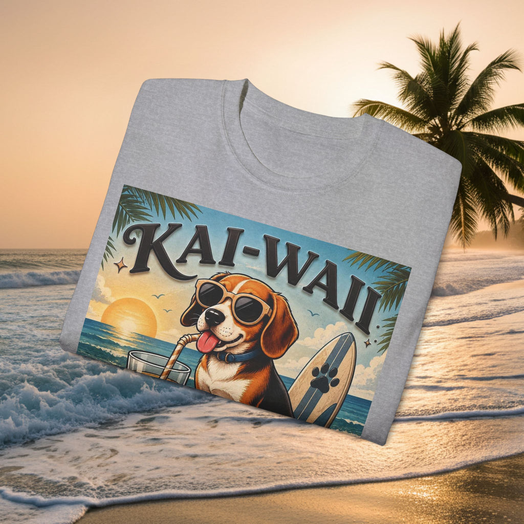 T-Shirt — KAI-WAII 'Paws and Relax' Beach Dog Graphic Tee