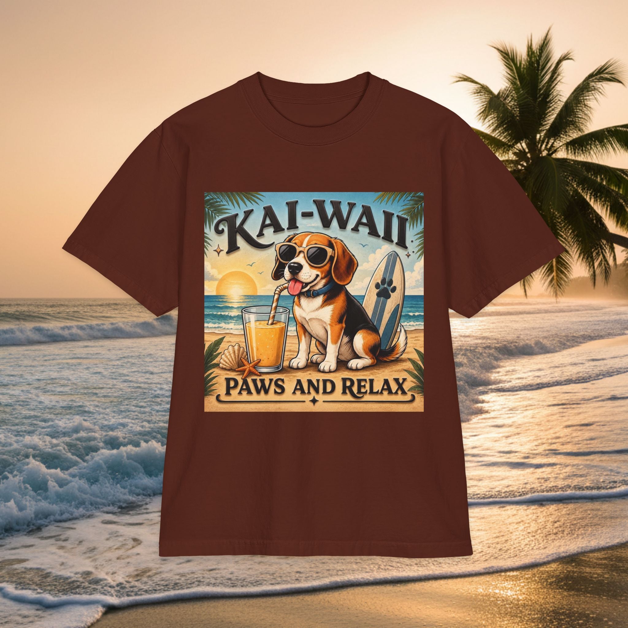 Paws and Relax - Unisex Max Heavyweight Short Sleeve - Surf Tee