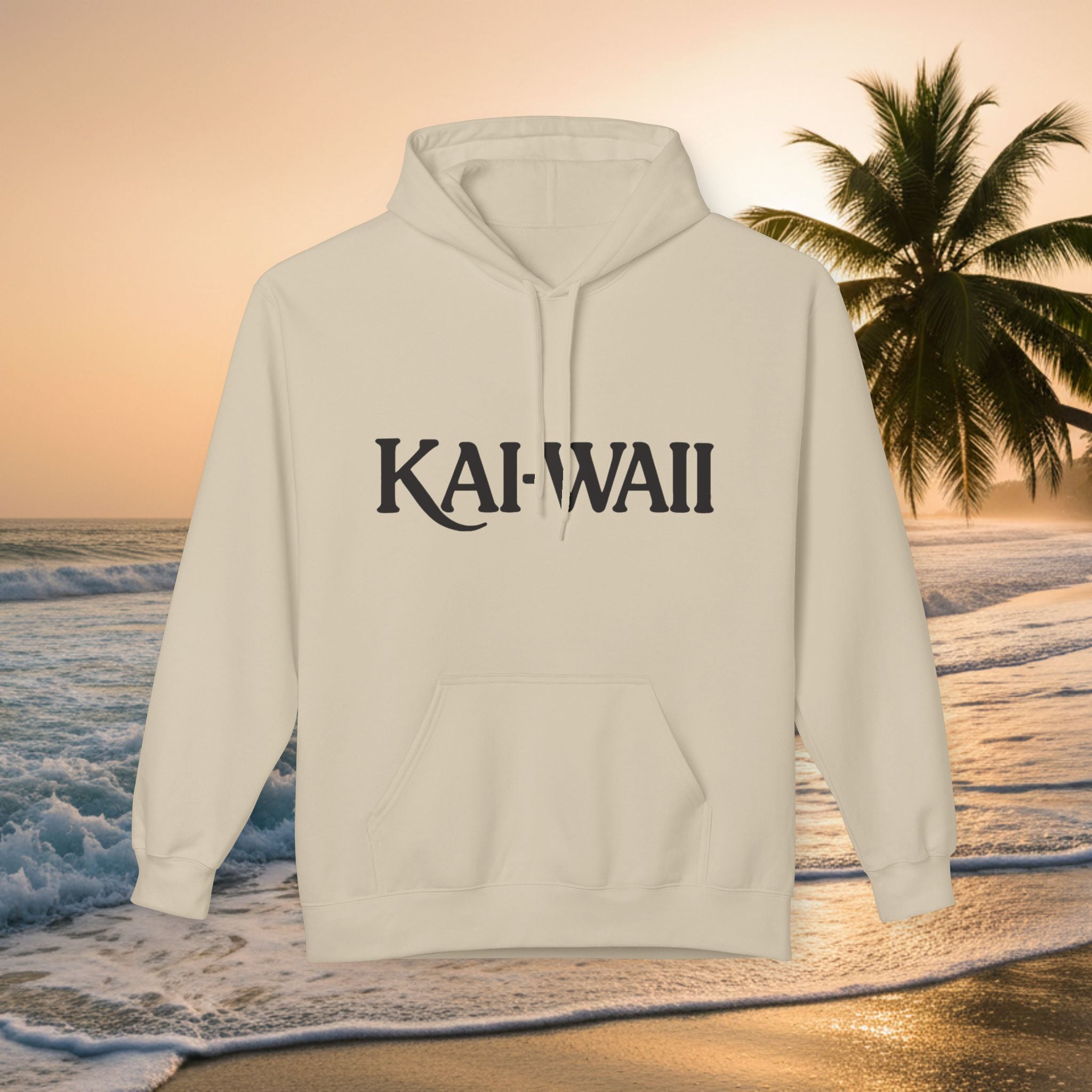 KAI-WAII Bold Text Hoodie — Minimalist Streetwear Pullover