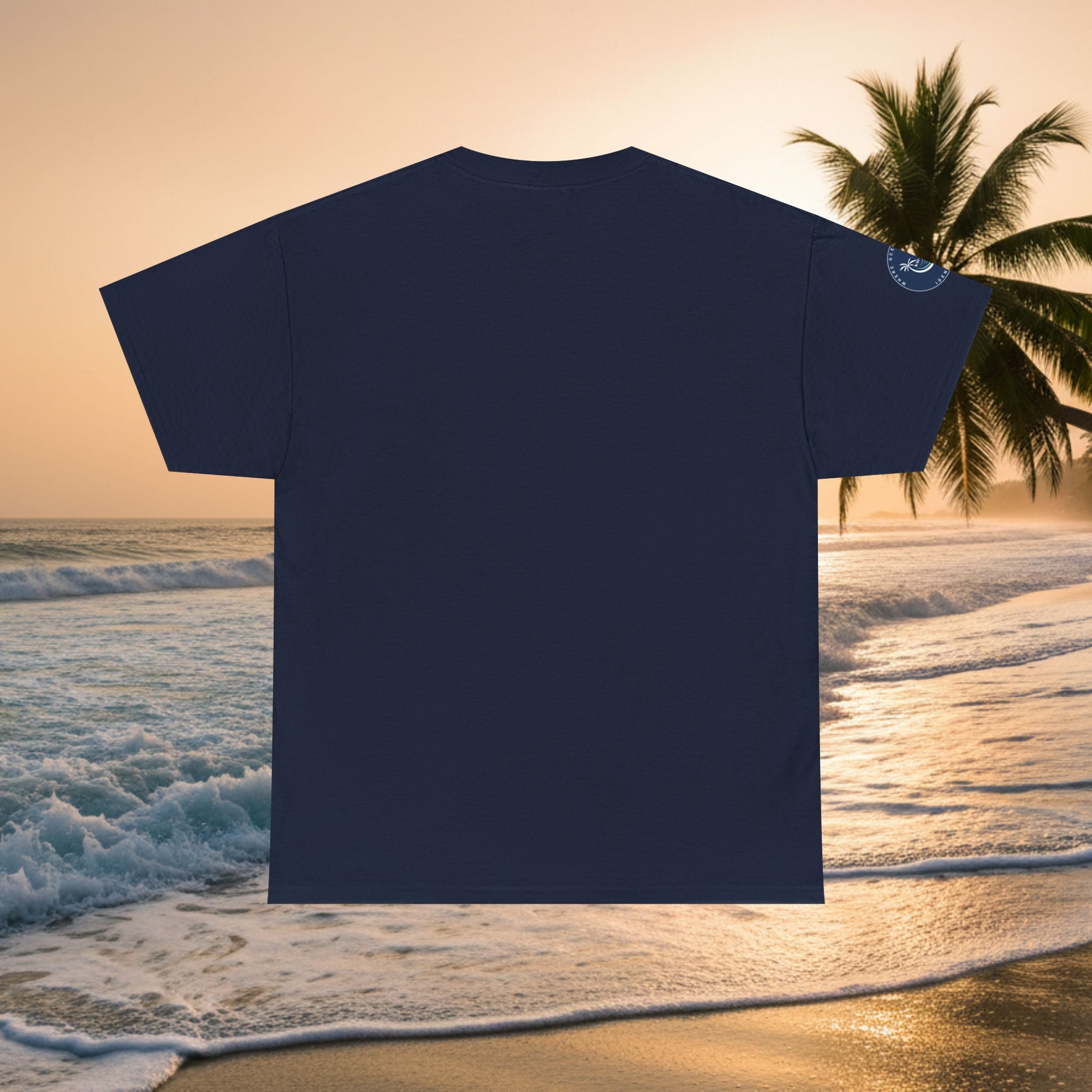 Seaside Seahorse T-Shirt — Blue Watercolor 'She Was Made Lovely' Tee