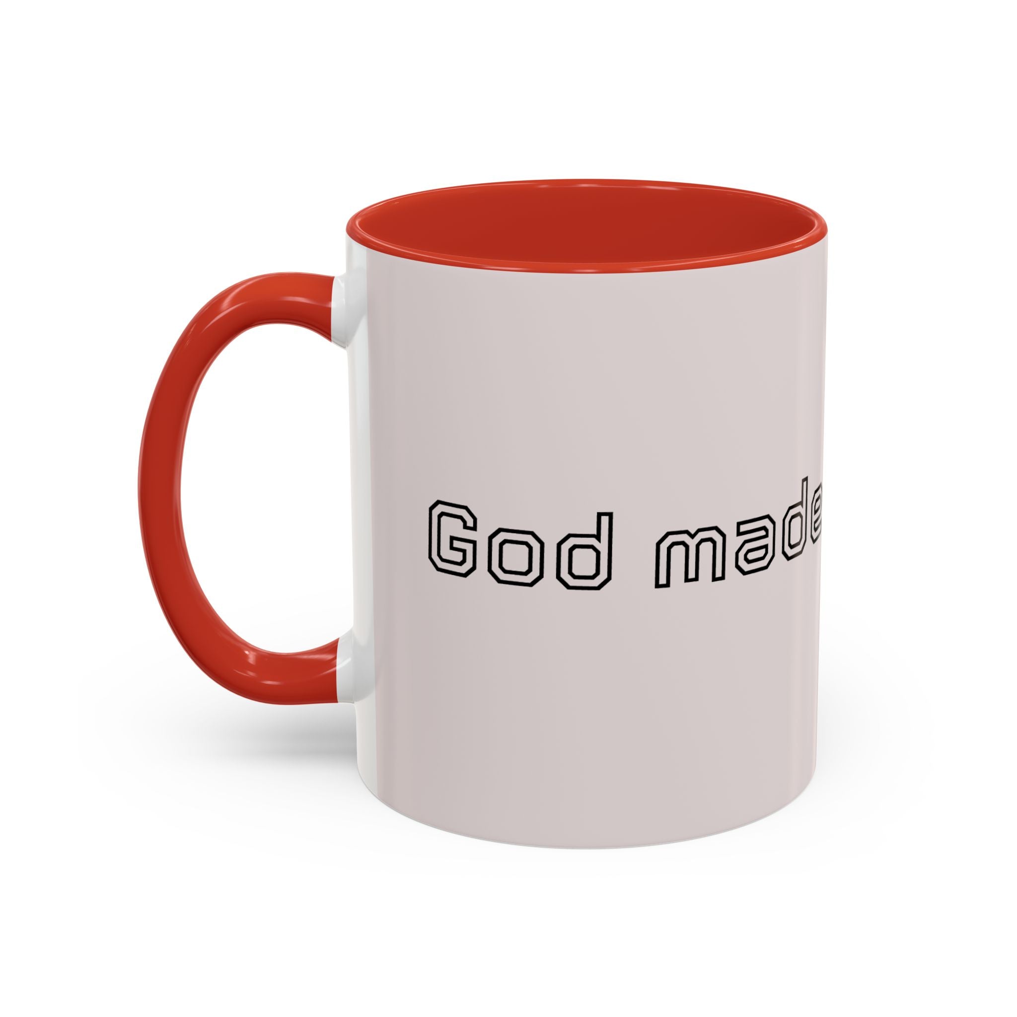 Motivational Accent Coffee Mug — "God Made It Happen" Inspirational Latte Mug