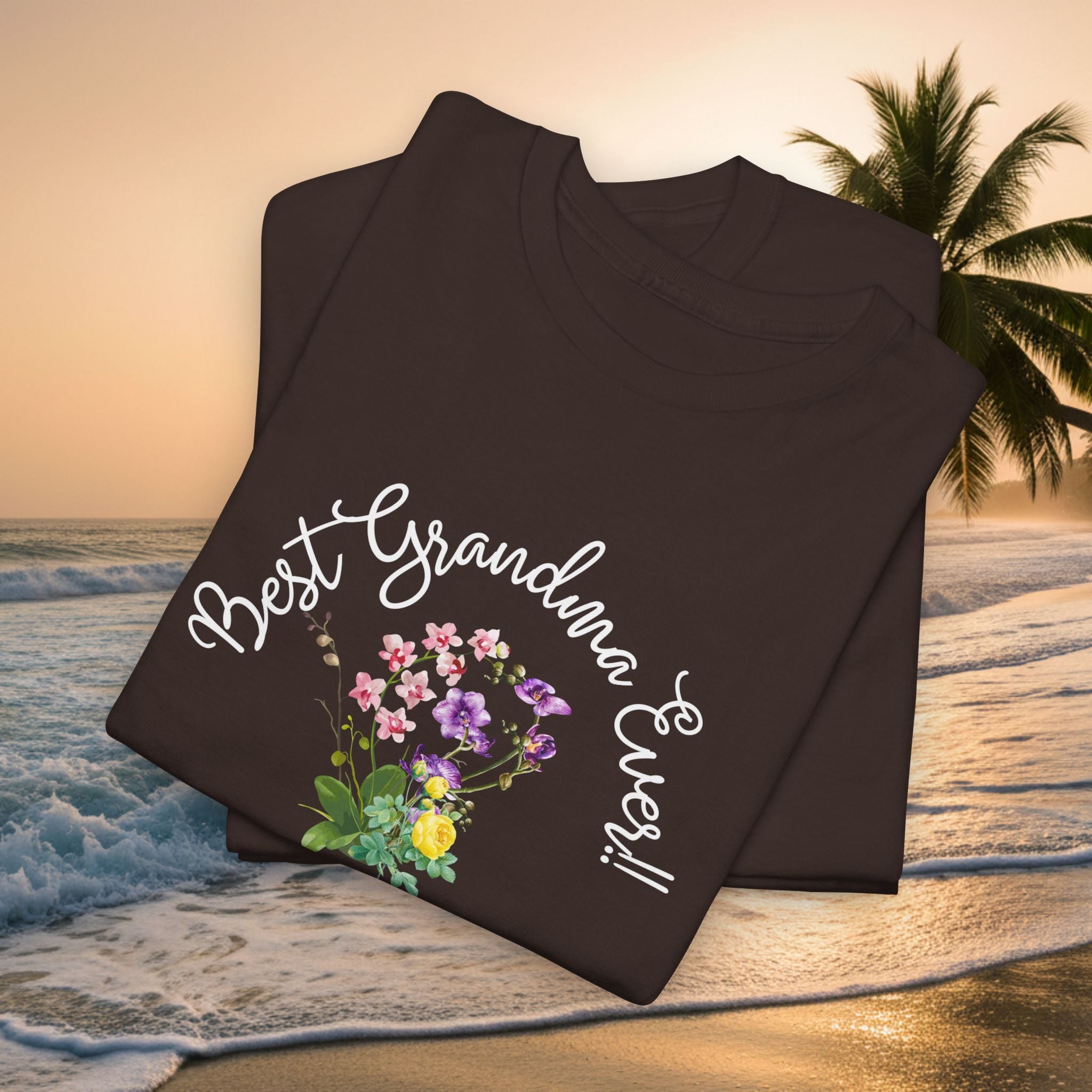 'Best Grandma Ever' Floral T-Shirt — Gift Tee for Grandma, Mother's Day & Birthday