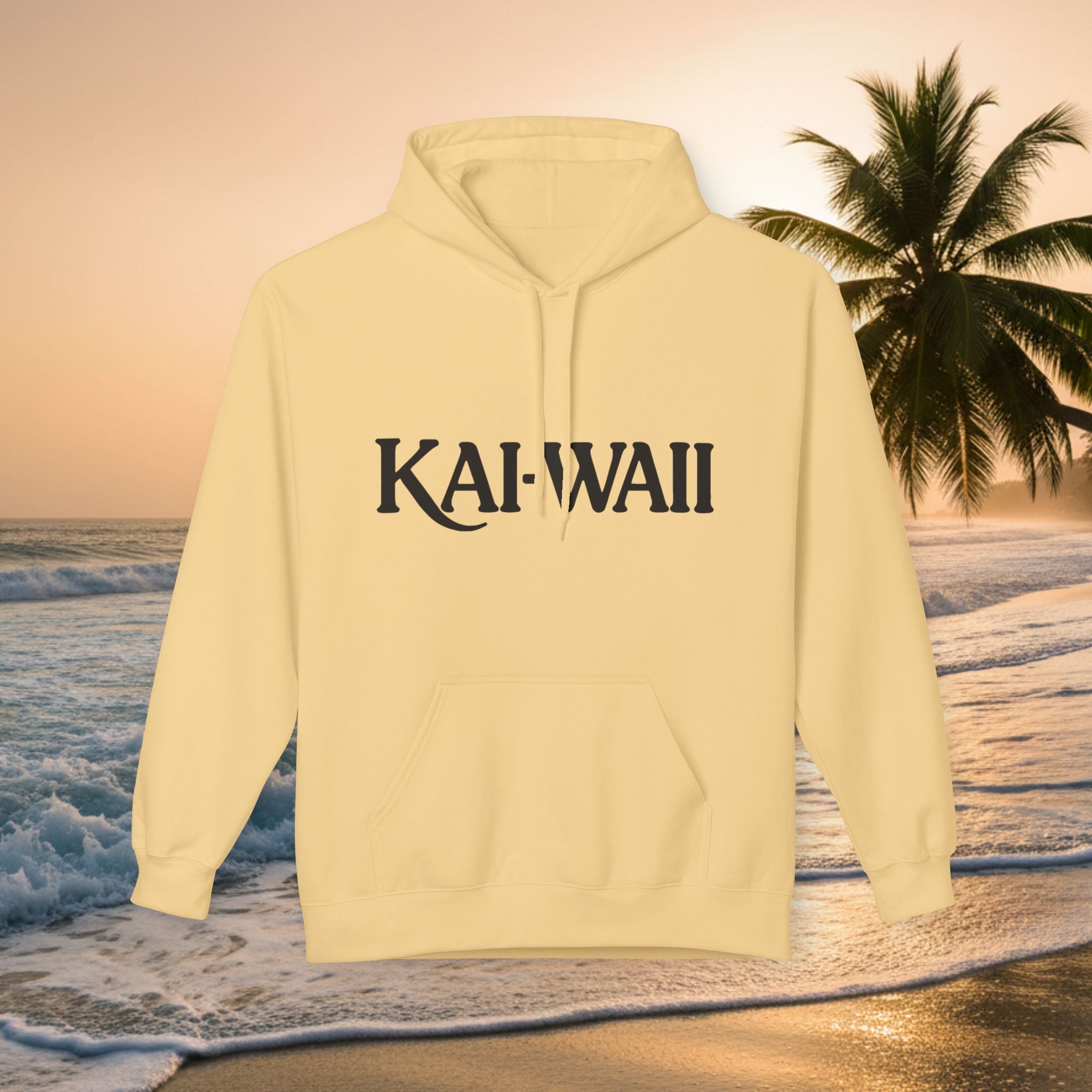 KAI-WAII Bold Text Hoodie — Minimalist Streetwear Pullover