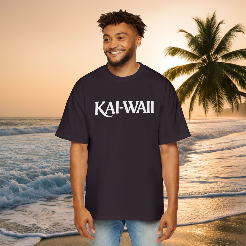 KAI-WAII Oversized Tee — "Shit I Don't Have Time For" Beach Graphic Shirt