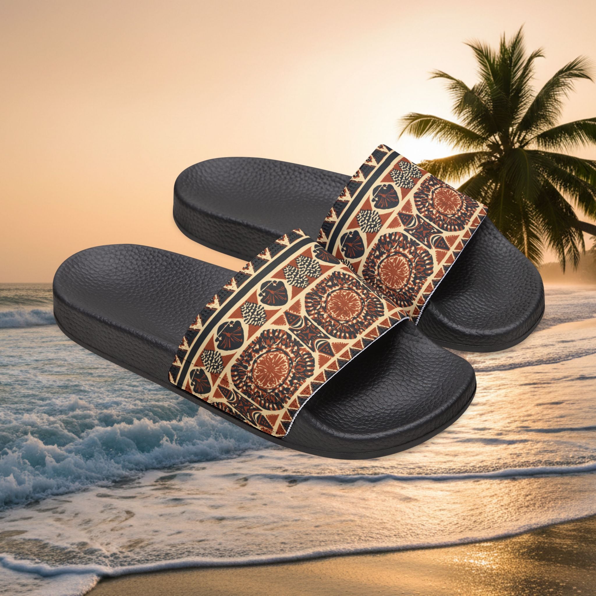 Boho Pattern Removable-Strap Sandals — Women's Slide Sandals for Beach & Summer