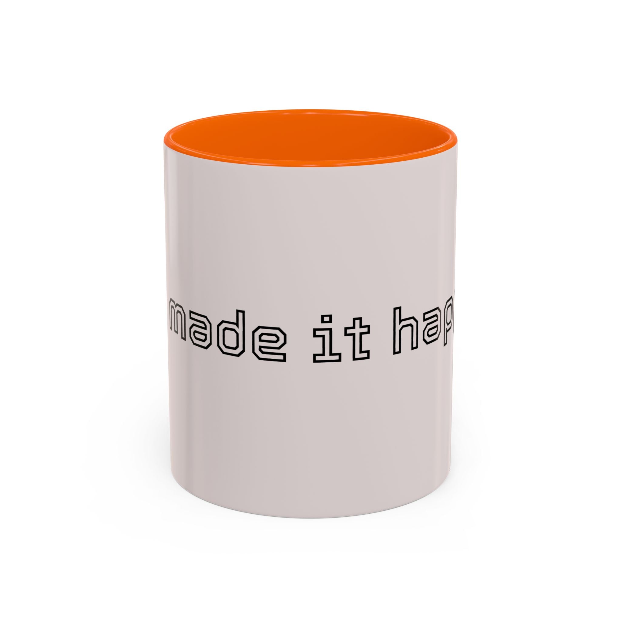 Motivational Accent Coffee Mug — "God Made It Happen" Inspirational Latte Mug