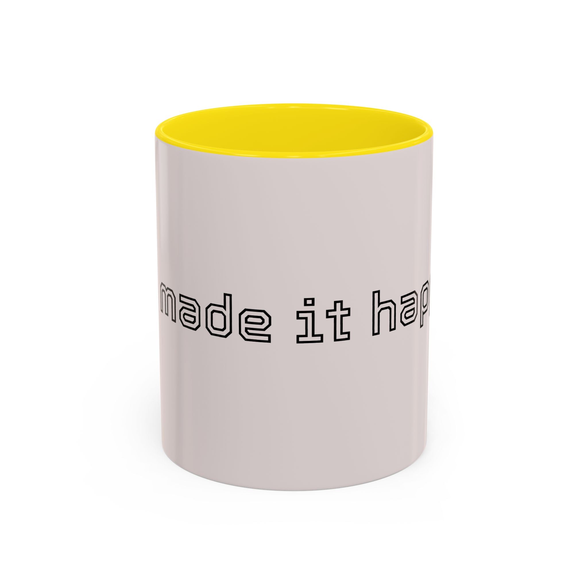 Motivational Accent Coffee Mug — "God Made It Happen" Inspirational Latte Mug