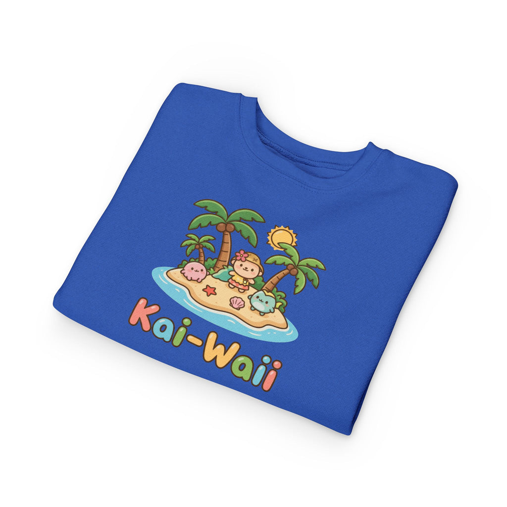 Kai-Waii Island Toddler Sweatshirt — Cute Hawaiian Palm Beach Graphic