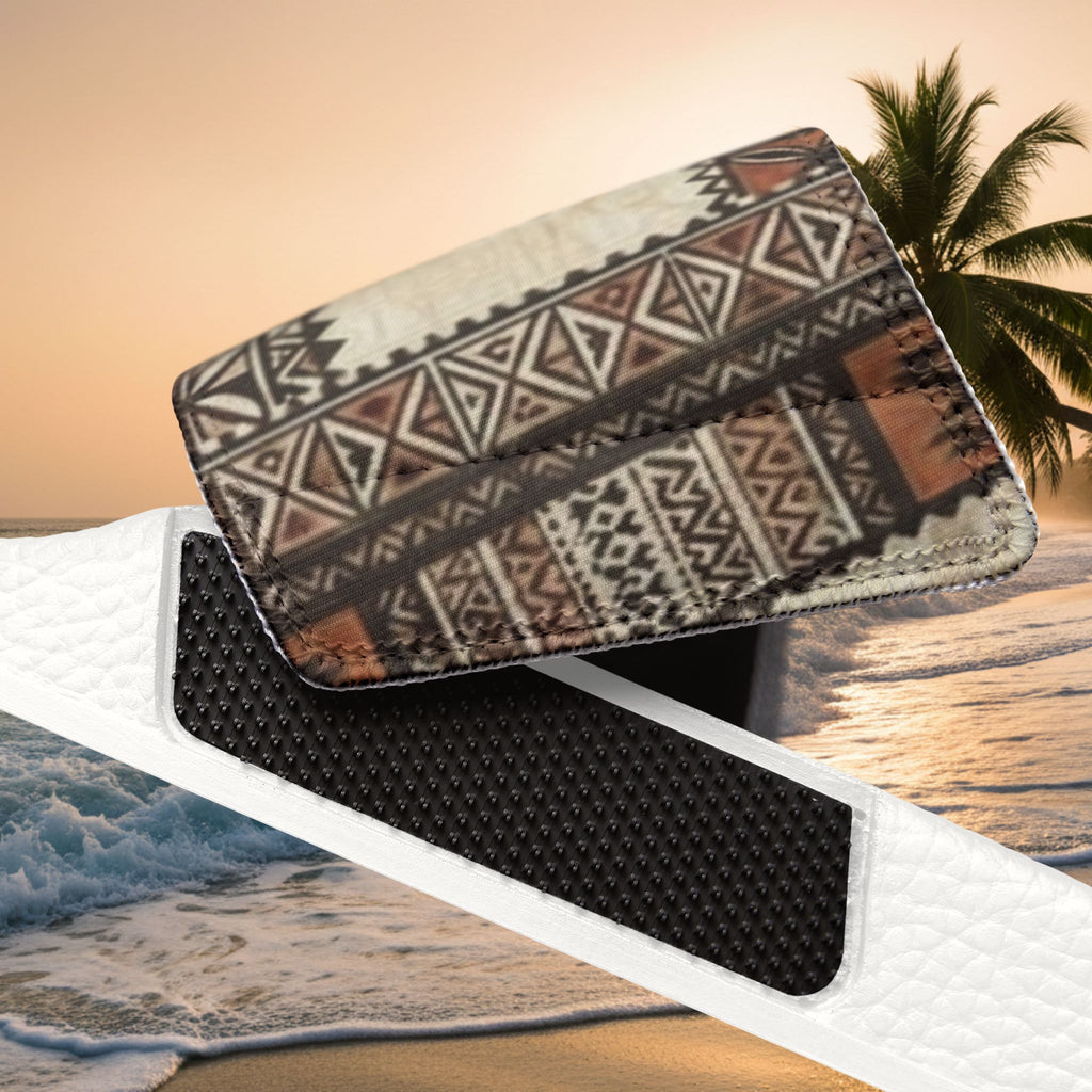Women's Removable‑Strap Sandals — Boho Script Slide Sandals