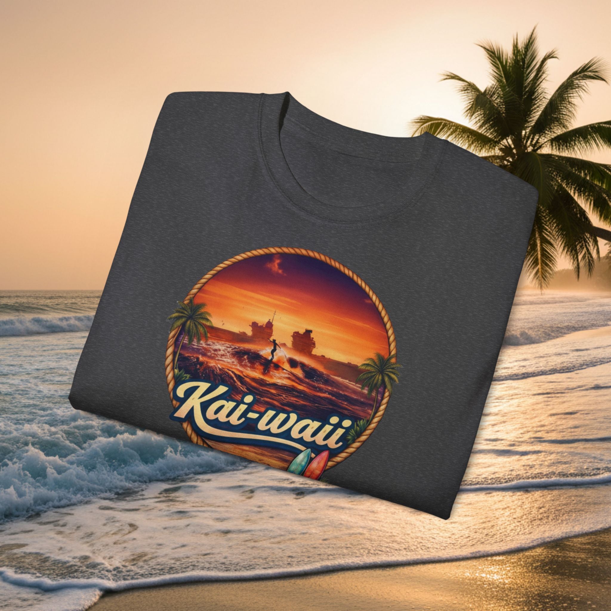 Kai-waii Sunset Surf T-Shirt