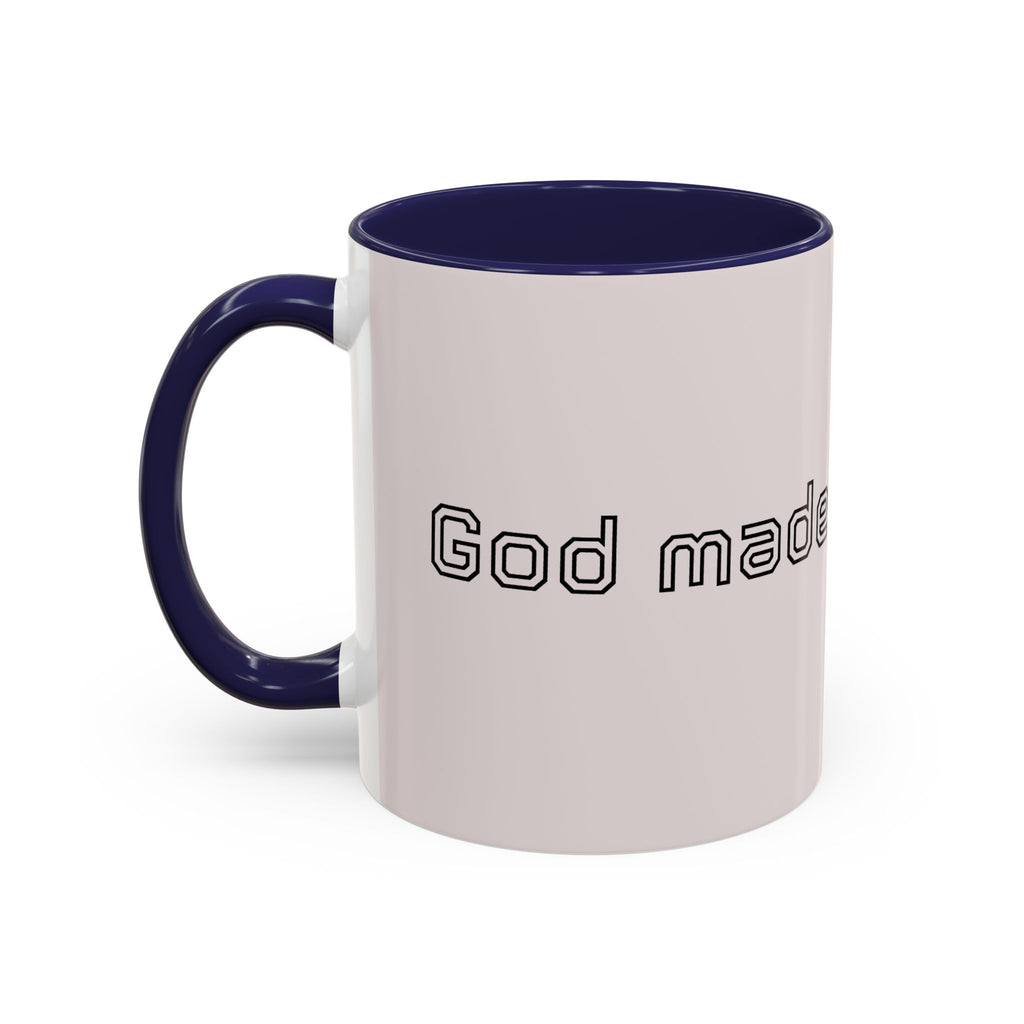 Motivational Accent Coffee Mug — "God Made It Happen" Inspirational Latte Mug