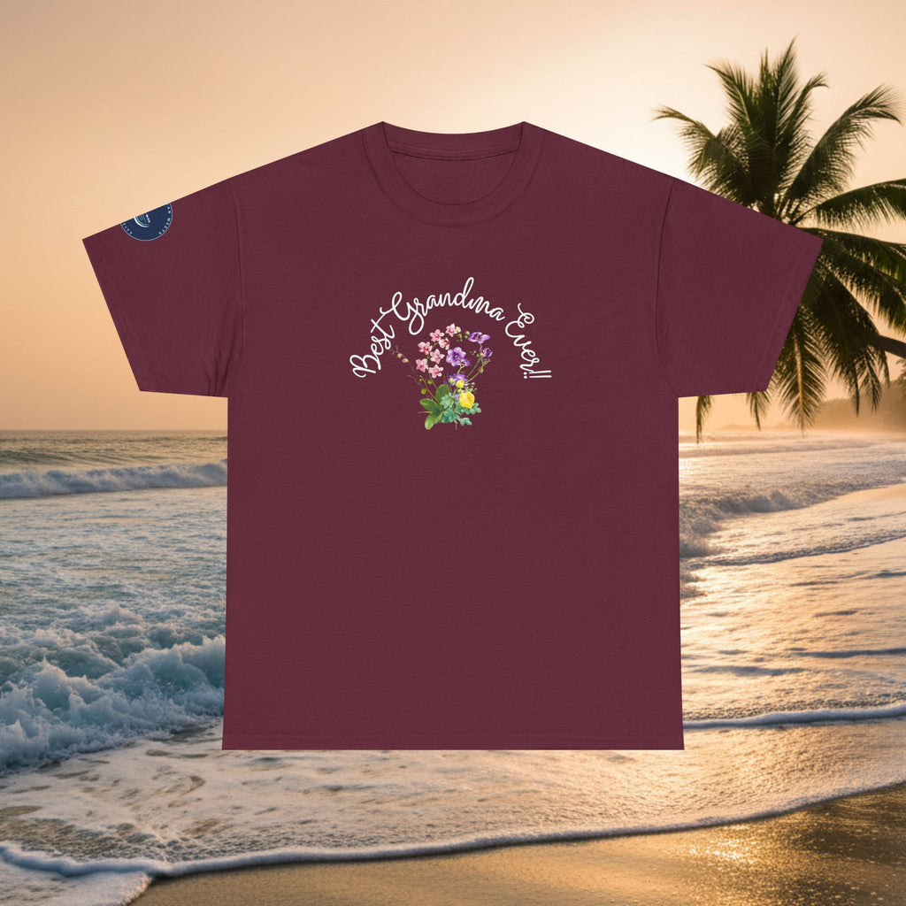 'Best Grandma Ever' Floral T-Shirt — Gift Tee for Grandma, Mother's Day & Birthday