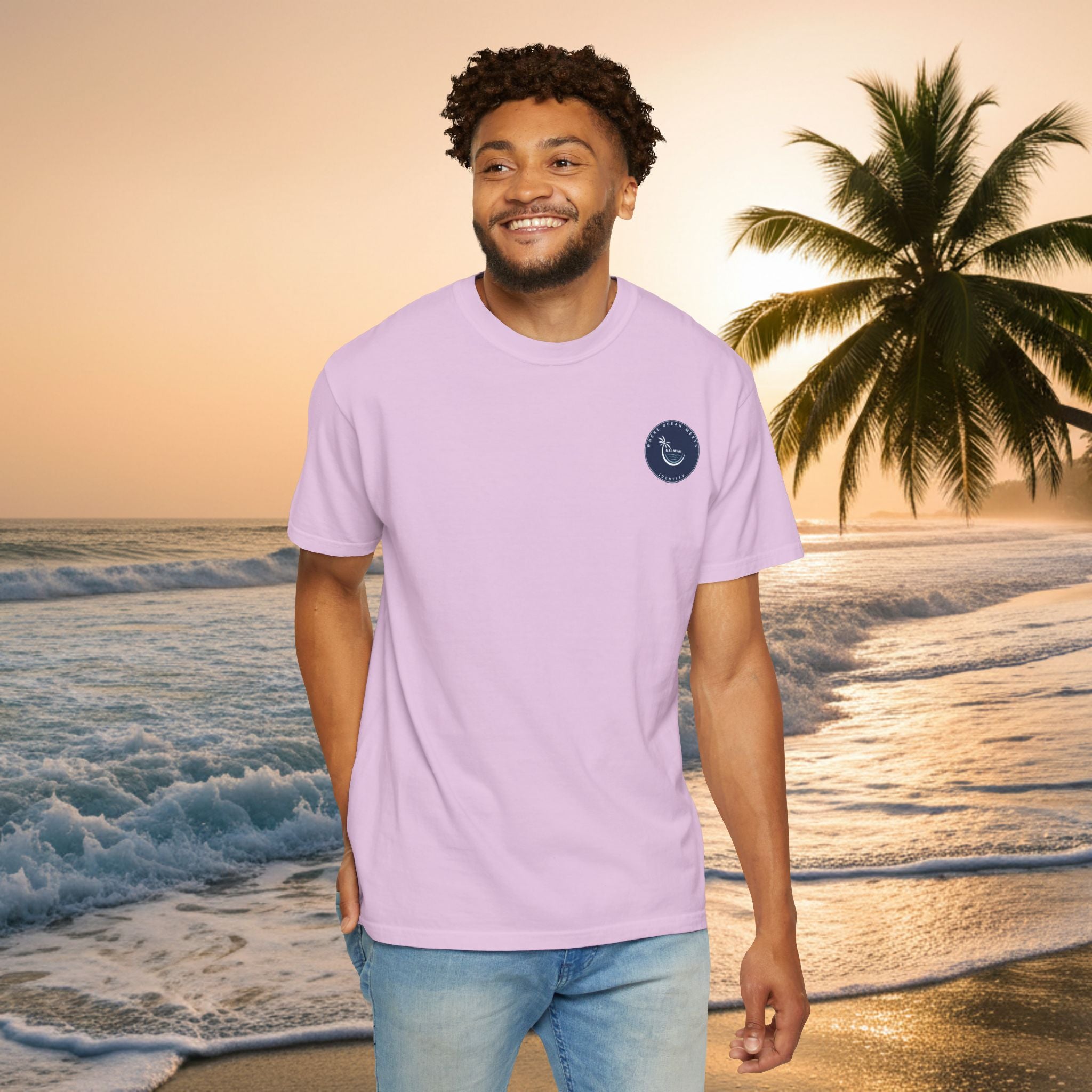 Graphic T-Shirt — "Shit I Don't Have Time For" Beach Sunset Crew Tee