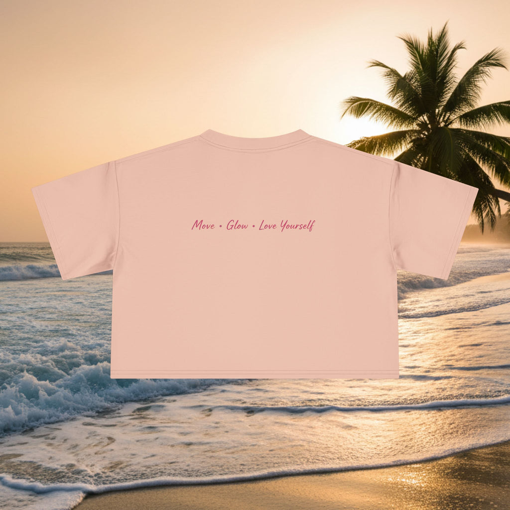 Crop Tee — "KAI-WAII" Minimal Script Graphic Top