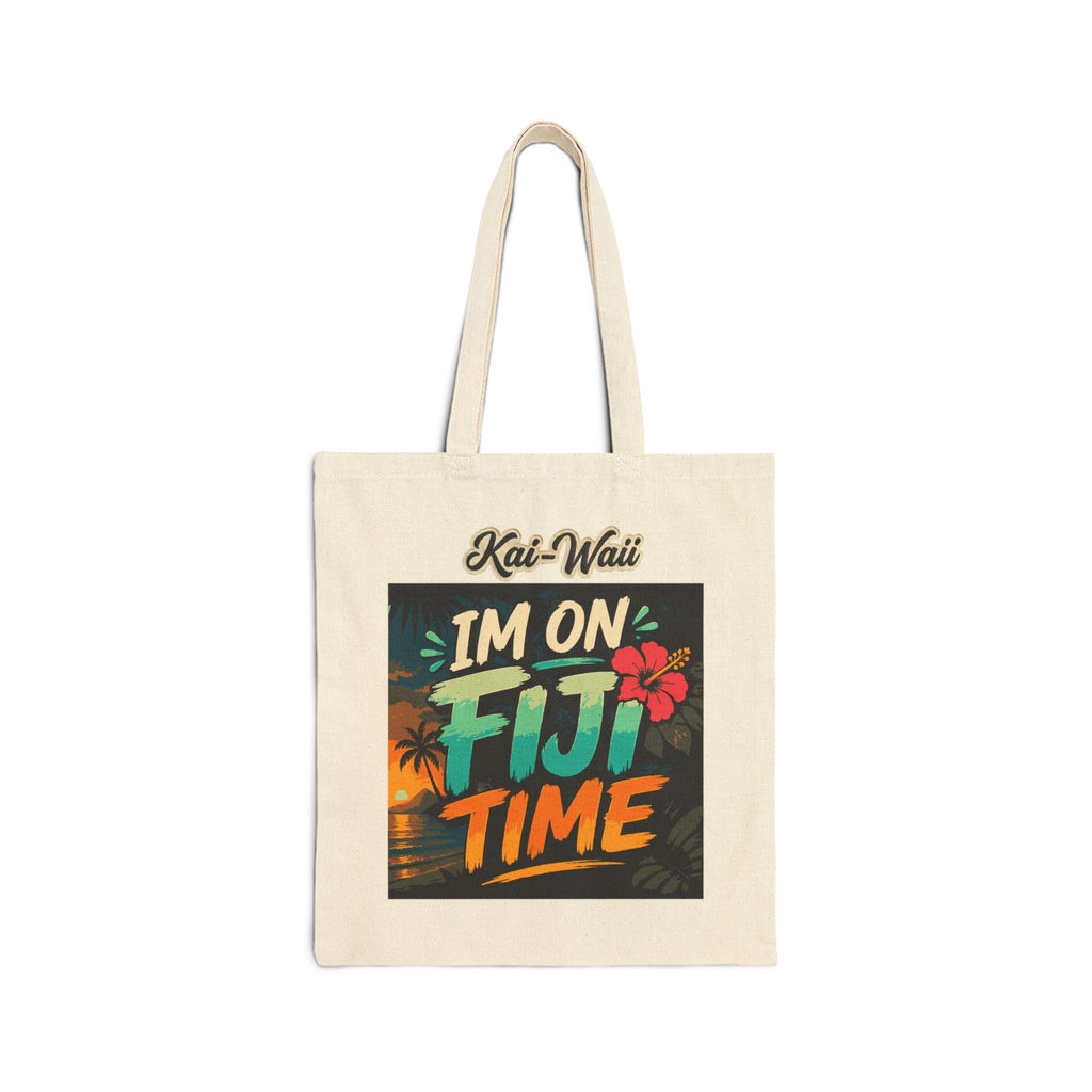Tote Bag — Tribal Pattern "Kai-Waïi" Cotton Canvas Tote