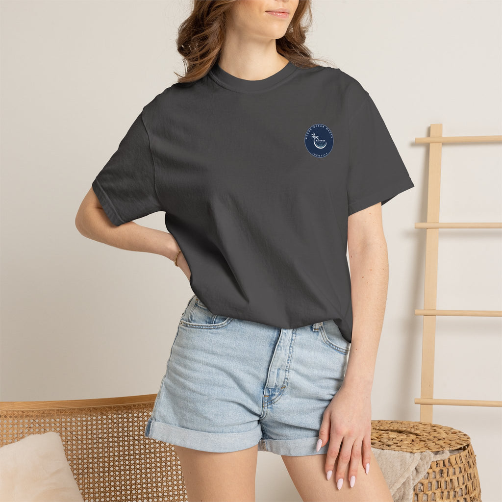 Graphic T-Shirt — "Shit I Don't Have Time For" Beach Sunset Crew Tee