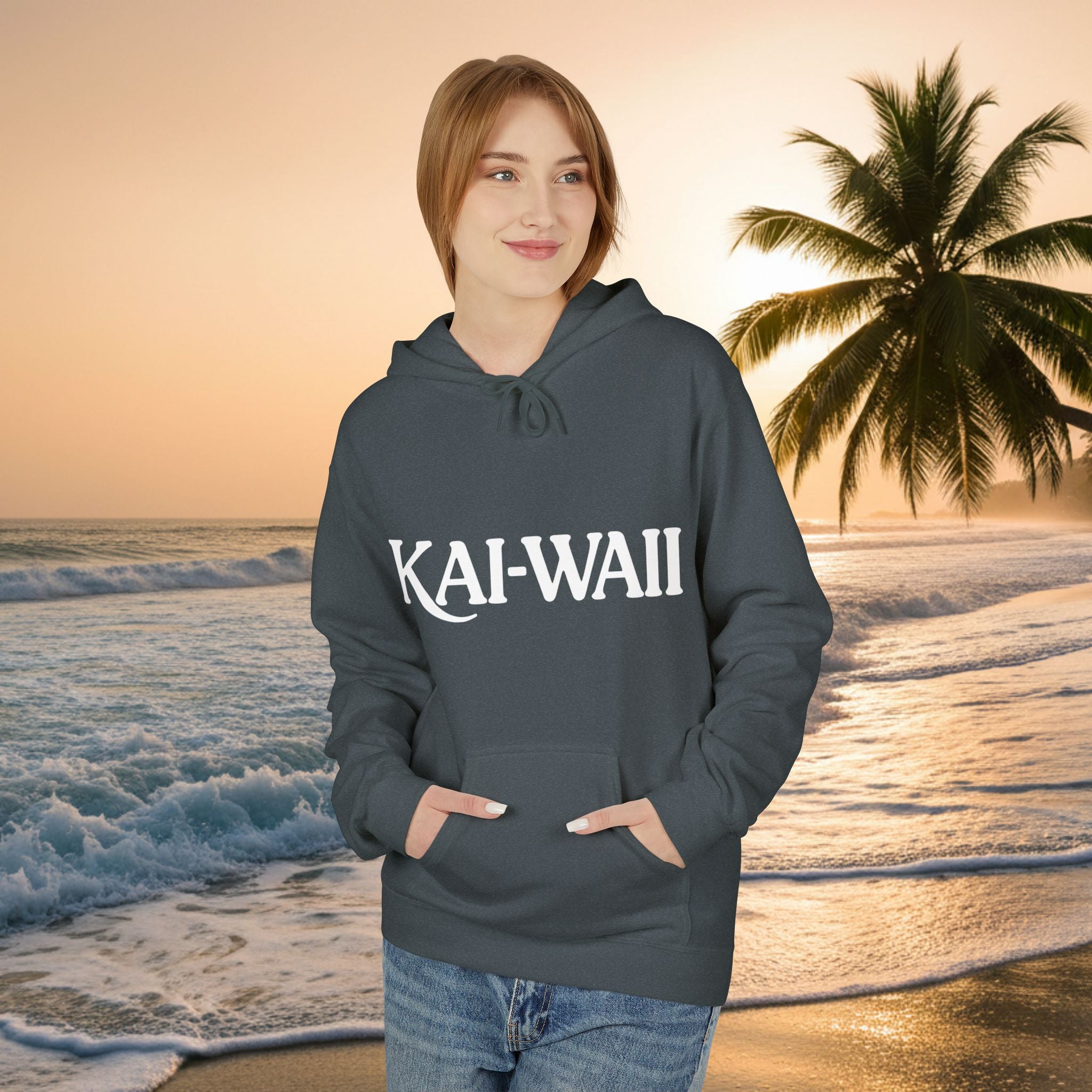 KAI-WAII Bold Text Hoodie — Minimalist Streetwear Pullover
