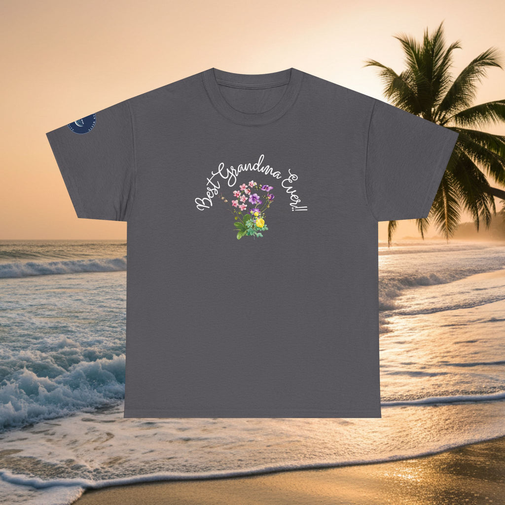 'Best Grandma Ever' Floral T-Shirt — Gift Tee for Grandma, Mother's Day & Birthday