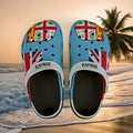 Kids Fiji Flag EVA Foam Clogs — Tropical Beach Sandal for Boys & Girls