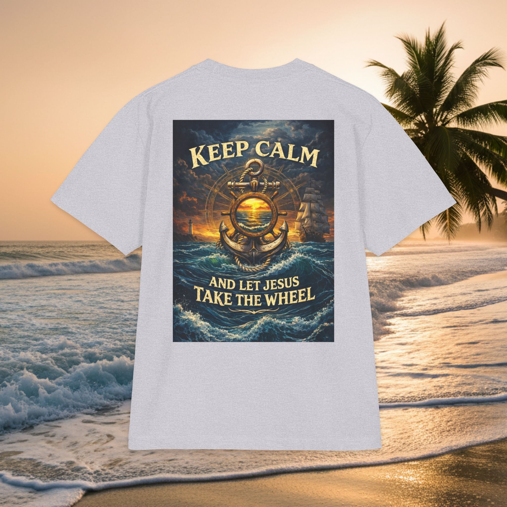 Keep Calm And Let Jesus Take The Wheel T‑Shirt