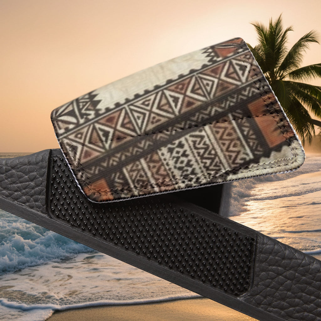 Women's Removable‑Strap Sandals — Boho Script Slide Sandals