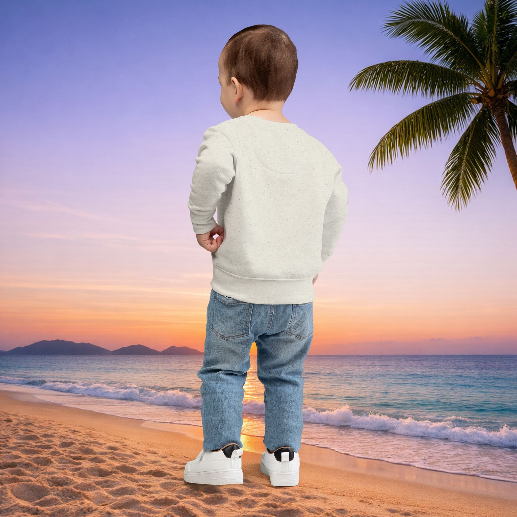 Kai-Waii Island Toddler Sweatshirt — Cute Hawaiian Palm Beach Graphic