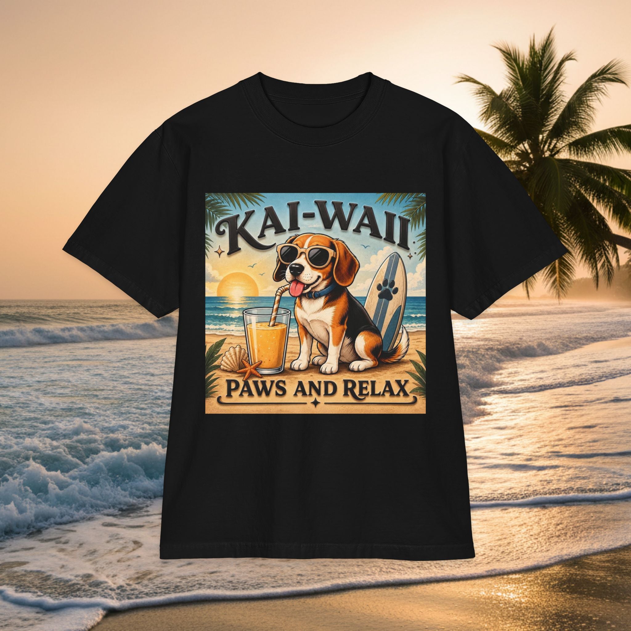 Paws and Relax - Unisex Max Heavyweight Short Sleeve - Surf Tee