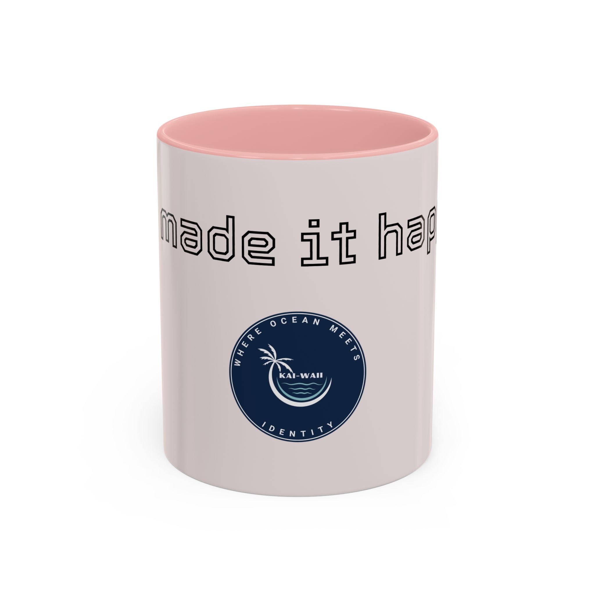 Motivational Accent Coffee Mug — "God Made It Happen" Inspirational Latte Mug