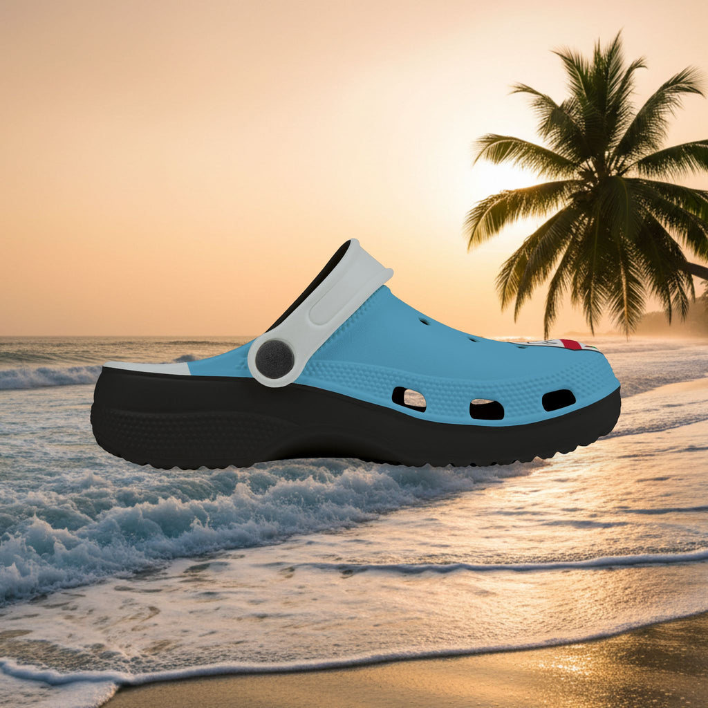 Kids Fiji Flag EVA Foam Clogs — Tropical Beach Sandal for Boys & Girls