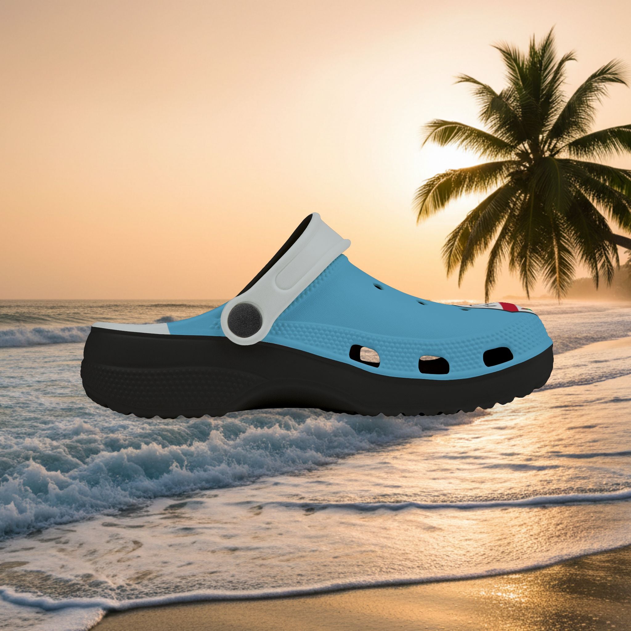 Kids Fiji Flag EVA Foam Clogs — Tropical Beach Sandal for Boys & Girls