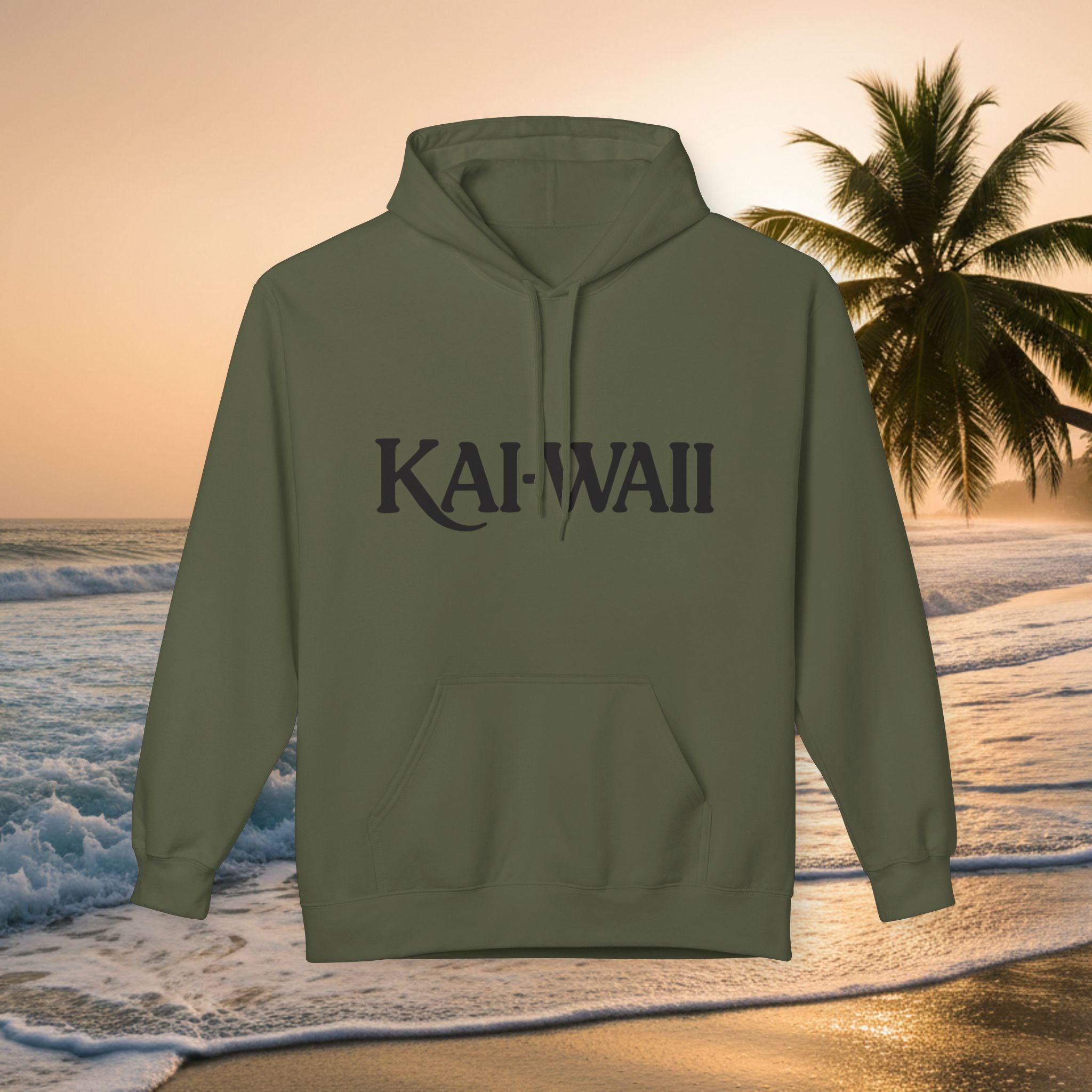 KAI-WAII Bold Text Hoodie — Minimalist Streetwear Pullover