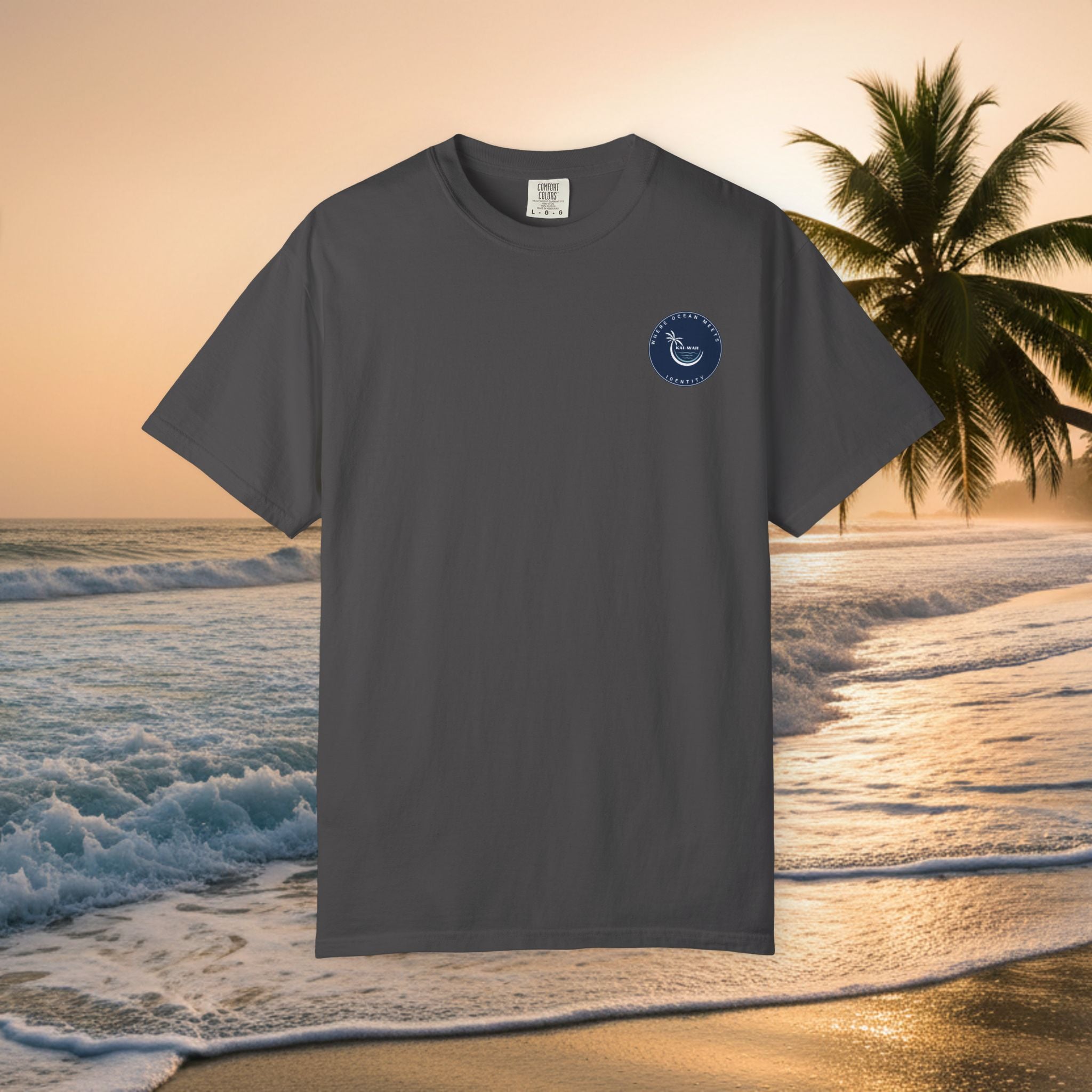 Graphic T-Shirt — "Shit I Don't Have Time For" Beach Sunset Crew Tee