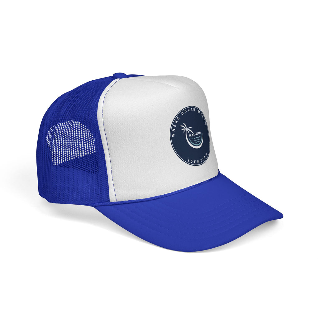 Coastal Vibes Trucker Cap — Ocean Club Palm Patch Snapback