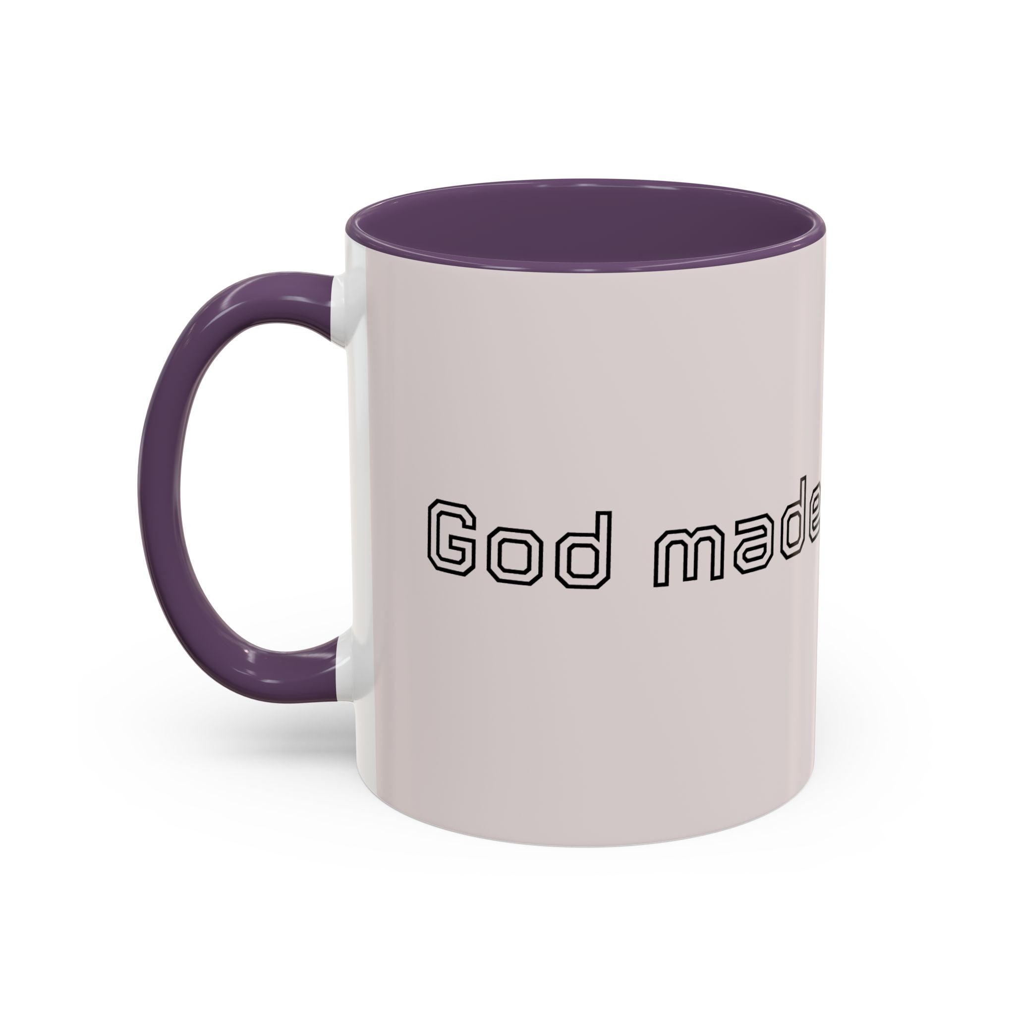 Motivational Accent Coffee Mug — "God Made It Happen" Inspirational Latte Mug