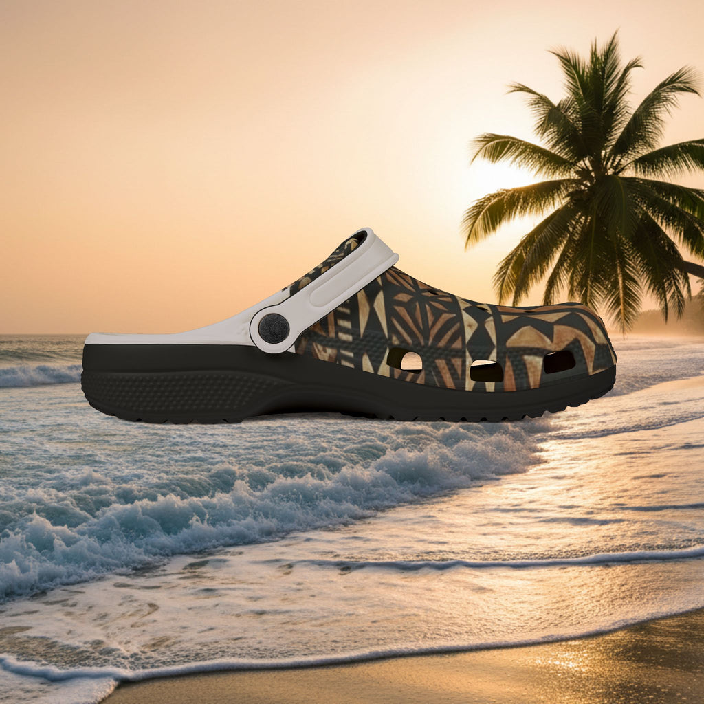 Tribal Pattern EVA Foam Clogs — Lightweight Beach Sandals