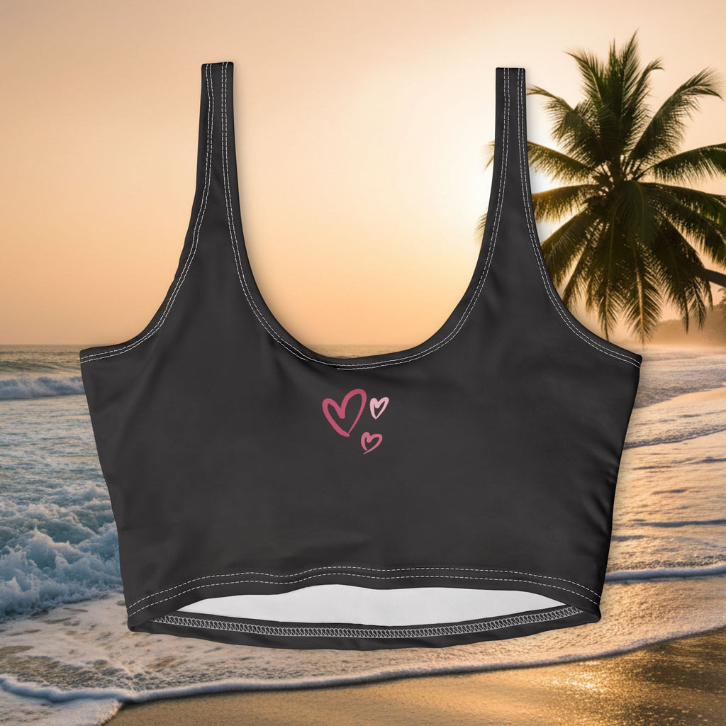 KAI-WAII Heart Crop Sports Bra — Cute Beachy Activewear