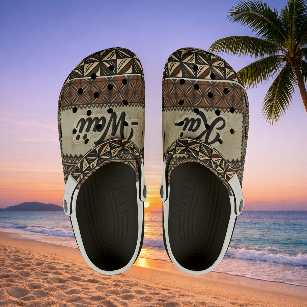 Kai-Waii Unisex Tropical Pattern EVA Foam Clogs/Slip-ons