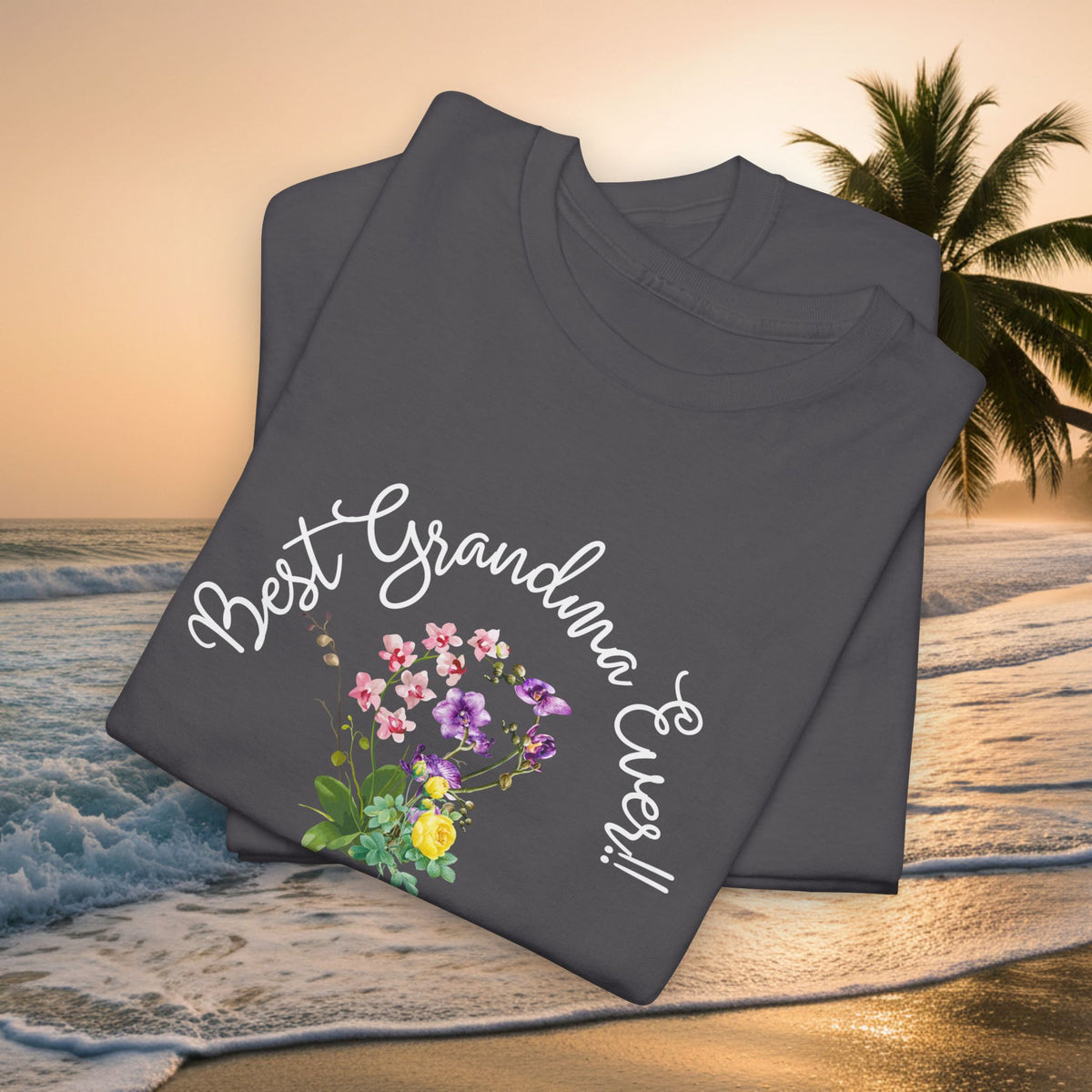 'Best Grandma Ever' Floral T-Shirt — Gift Tee for Grandma, Mother's Day & Birthday