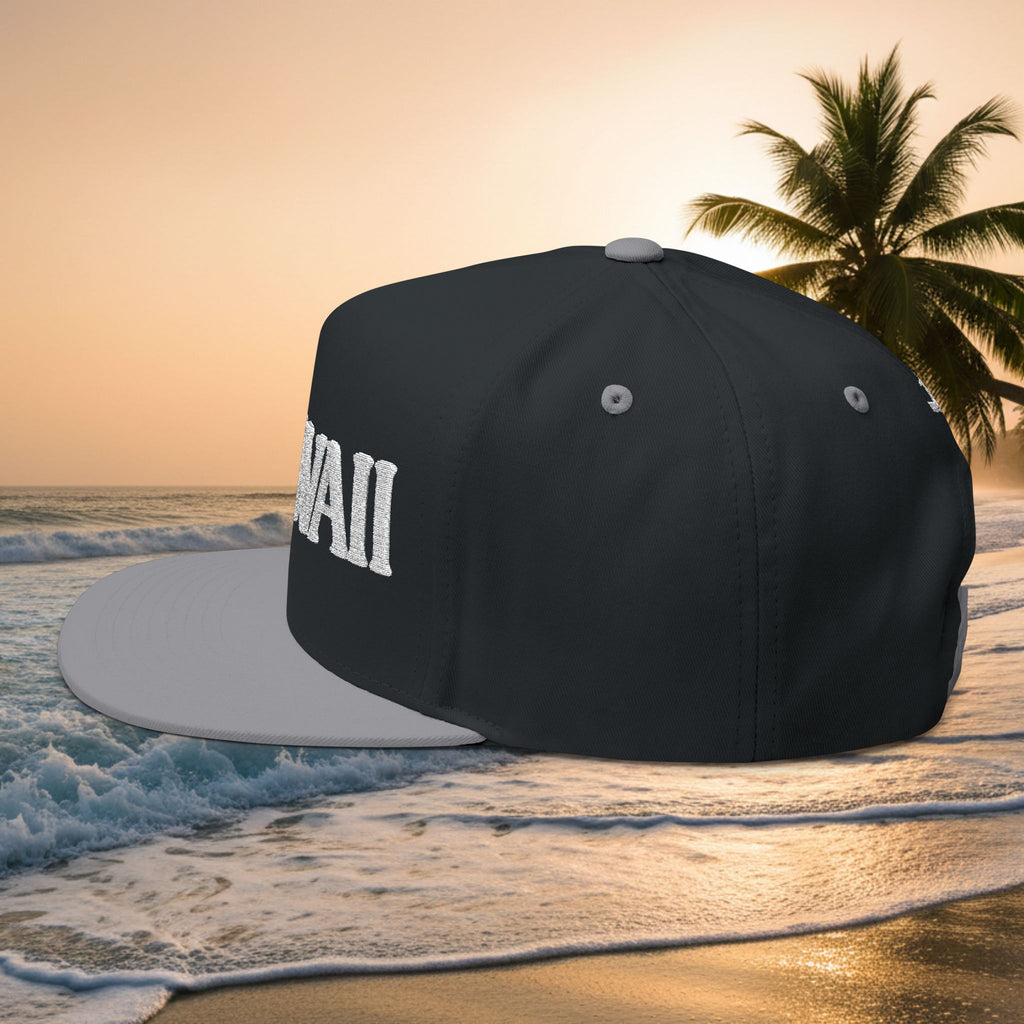Kai-Wai Embroidered Flat Bill Cap — Nautical Beach Snapback [Personalizable]