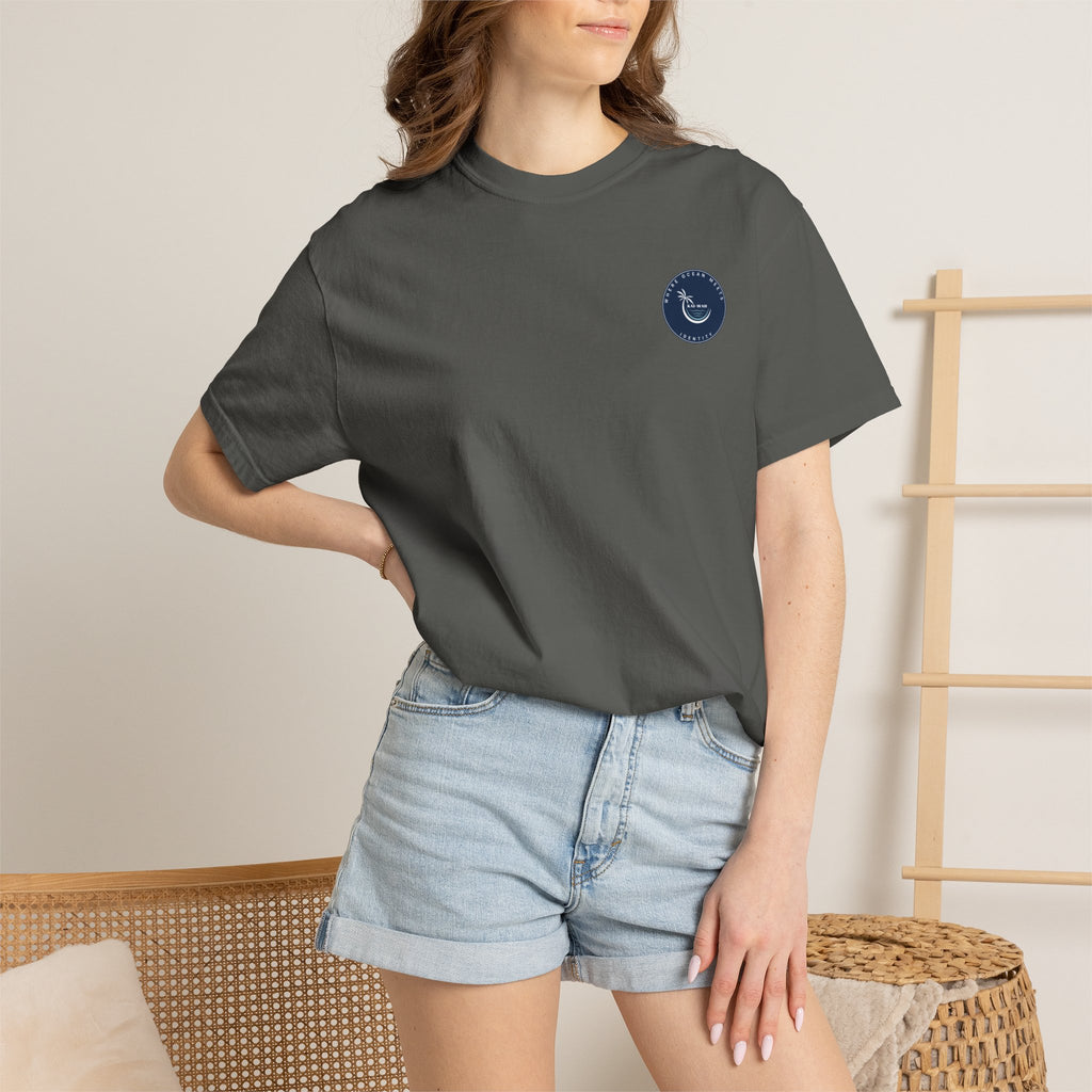 Graphic T-Shirt — "Shit I Don't Have Time For" Beach Sunset Crew Tee
