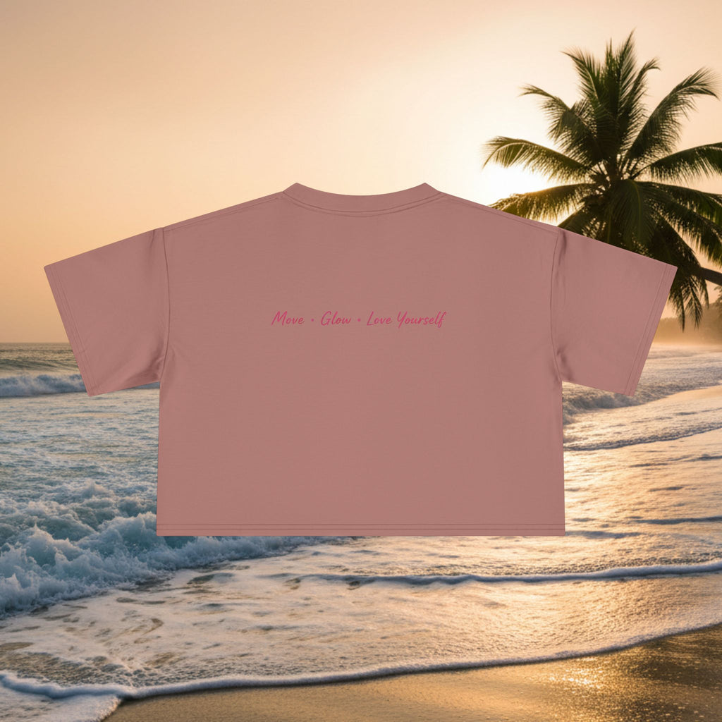Crop Tee — "KAI-WAII" Minimal Script Graphic Top
