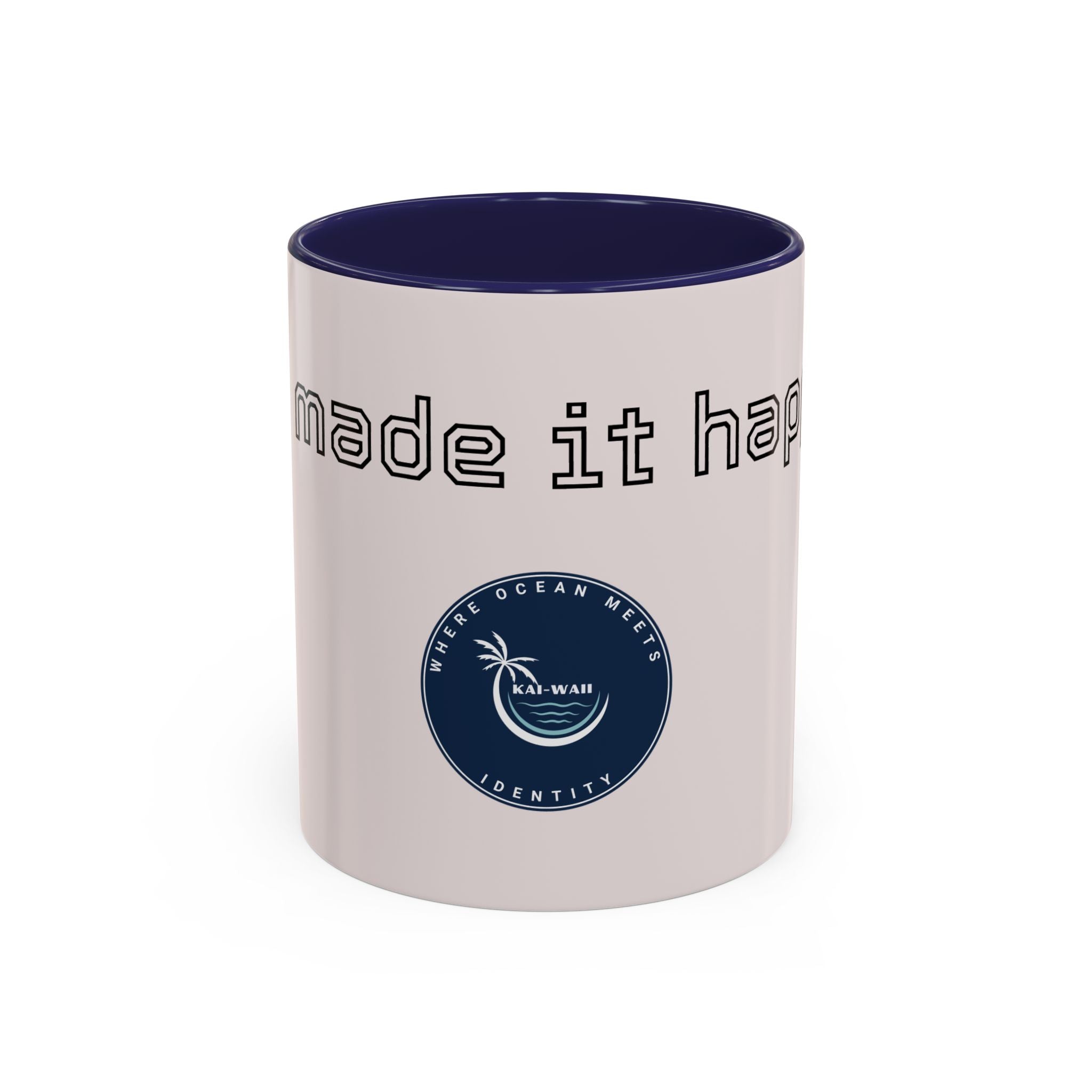 Motivational Accent Coffee Mug — "God Made It Happen" Inspirational Latte Mug