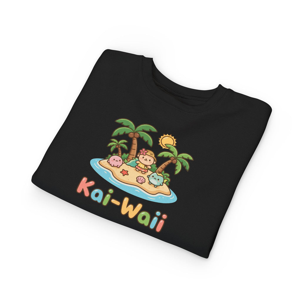 Kai-Waii Island Toddler Sweatshirt — Cute Hawaiian Palm Beach Graphic