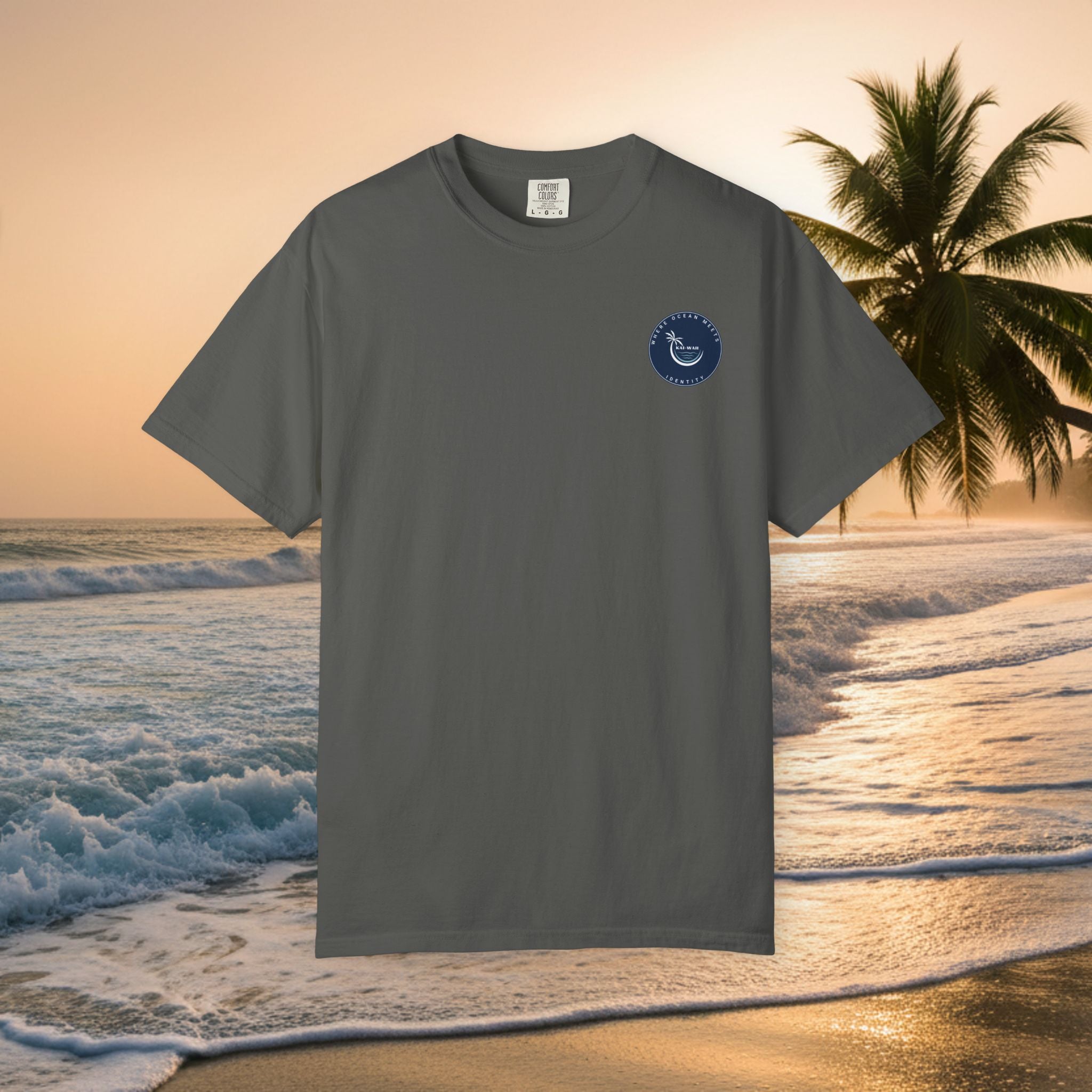 Graphic T-Shirt — "Shit I Don't Have Time For" Beach Sunset Crew Tee