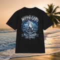 With God All Things Are Possible T-Shirt — Praying Hands Premium Christian Tee
